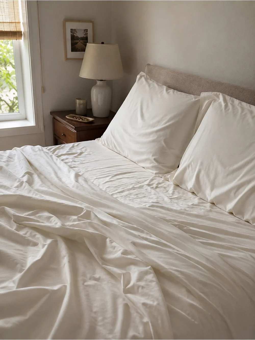 Bedsure organic bamboo sheet set with pillow cases